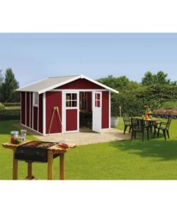 Casetta da giardino in pvc grosfillex "deco rosso"  11 mq - 23011242